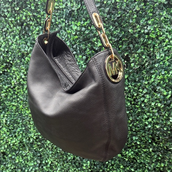 Michael Kors Handbags - Michael Kors Black Shoulder Bag with Gold Accents